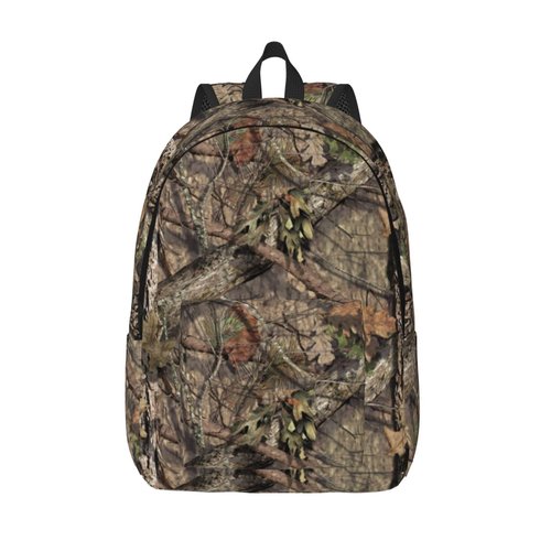 Camo Hunting Forest Camouflage Backpack for Girls Boys Women Lightweight Canvas Bookbag Casual Daypack for Travel Outdoor Camping, 17 Inch