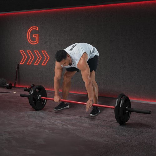 GarveeLife 7FT Olympic Barbell, Weight Bar For Weightlifting and Powerlifting, 45lb Olympic Bar with Needle Bearings & Brass Bushings, 1500LBS Strength Training Bar Fit 2" Standard Weights Home Gym