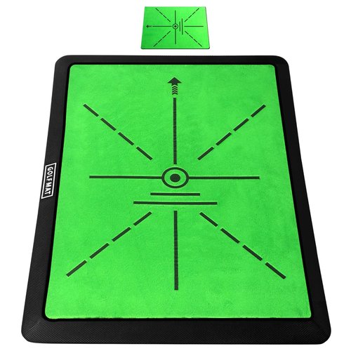 LOVACE Golf Hitting Mat – Swing Path Feedback Trainer with Durable Rubber Base & Replaceable Turf for Indoor or Outdoor Practice
