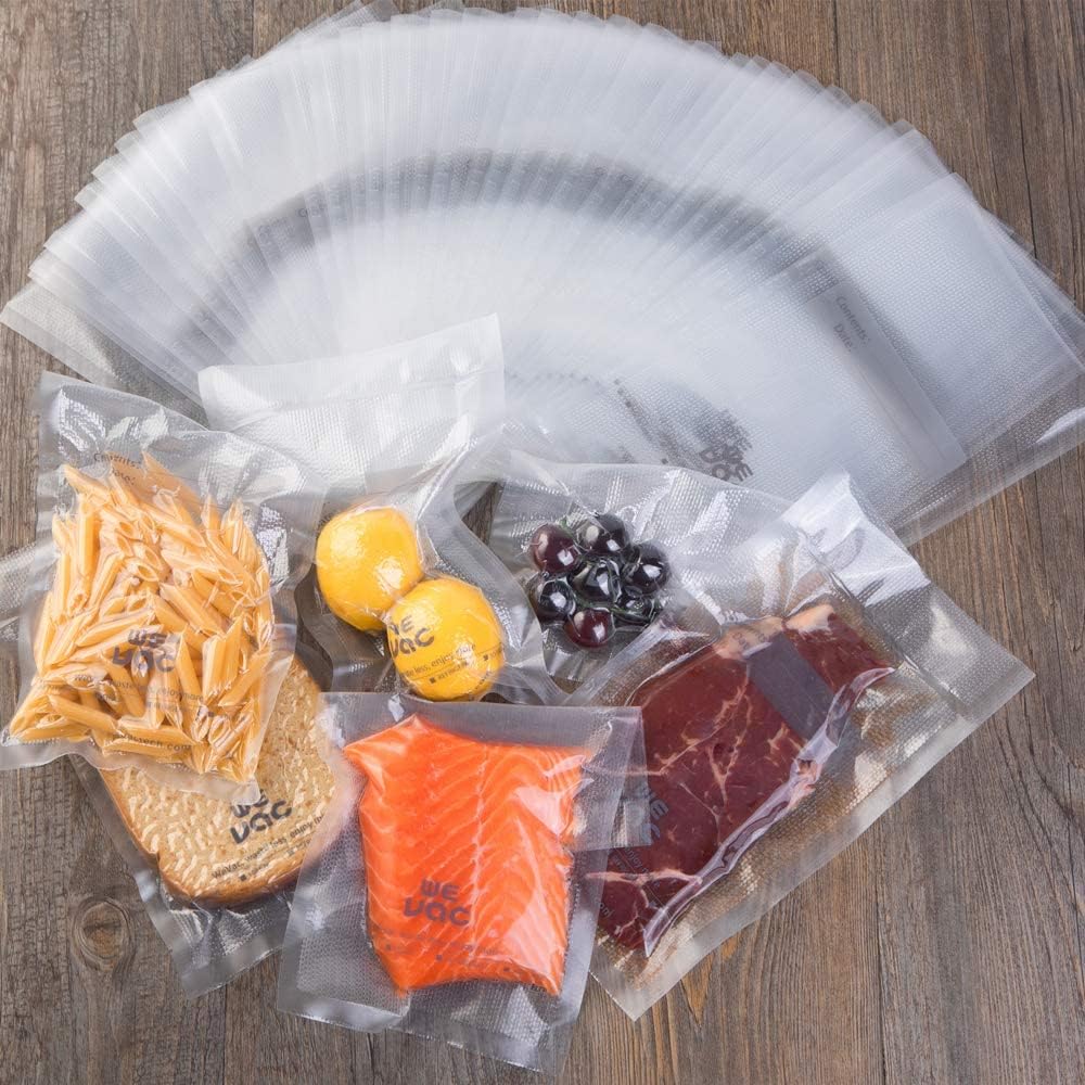Wevac Vacuum Sealer Bags - Commercial Grade 100 Pint, 6x10 Inch | BPA Free, Heavy Duty for Food Storage