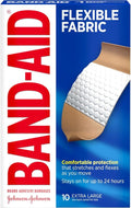 BAND-AID Brand Extra Large Flexible Fabric Adhesive Bandages - Comfortable Wound Care for Cuts & Scrapes