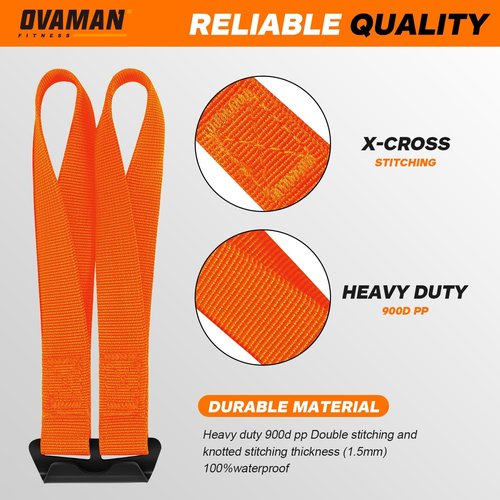 6 Rooftop Cargo Tie Down Hook Straps - Secure Any Car Roof Bag, Roof Rack Cargo Carrier, or Car Top Carrier, Durable and Solid, No Roof Rack Required, Compatible with Most Cars - Registered Patent