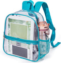 Skiennix Mini Clear Backpack - Waterproof PVC Stadium Approved Transparent Bag | 12"x6"x12" - Green