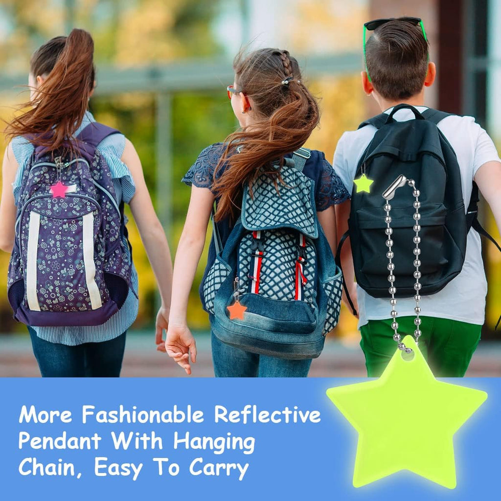 OSDUE Reflector Pendant - 16 Waterproof Safety Reflectors for School Bags, Wheelchairs & Bicycles