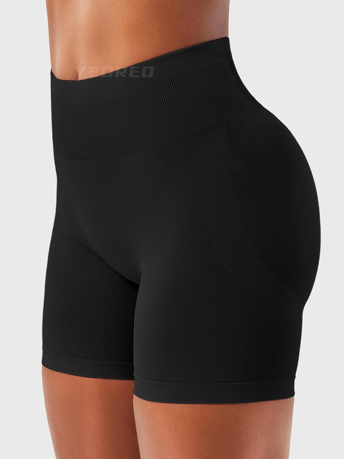 YEOREO High Waisted Gym Workout Shorts for Women - Tummy Control & Seamless Design, 5" Length