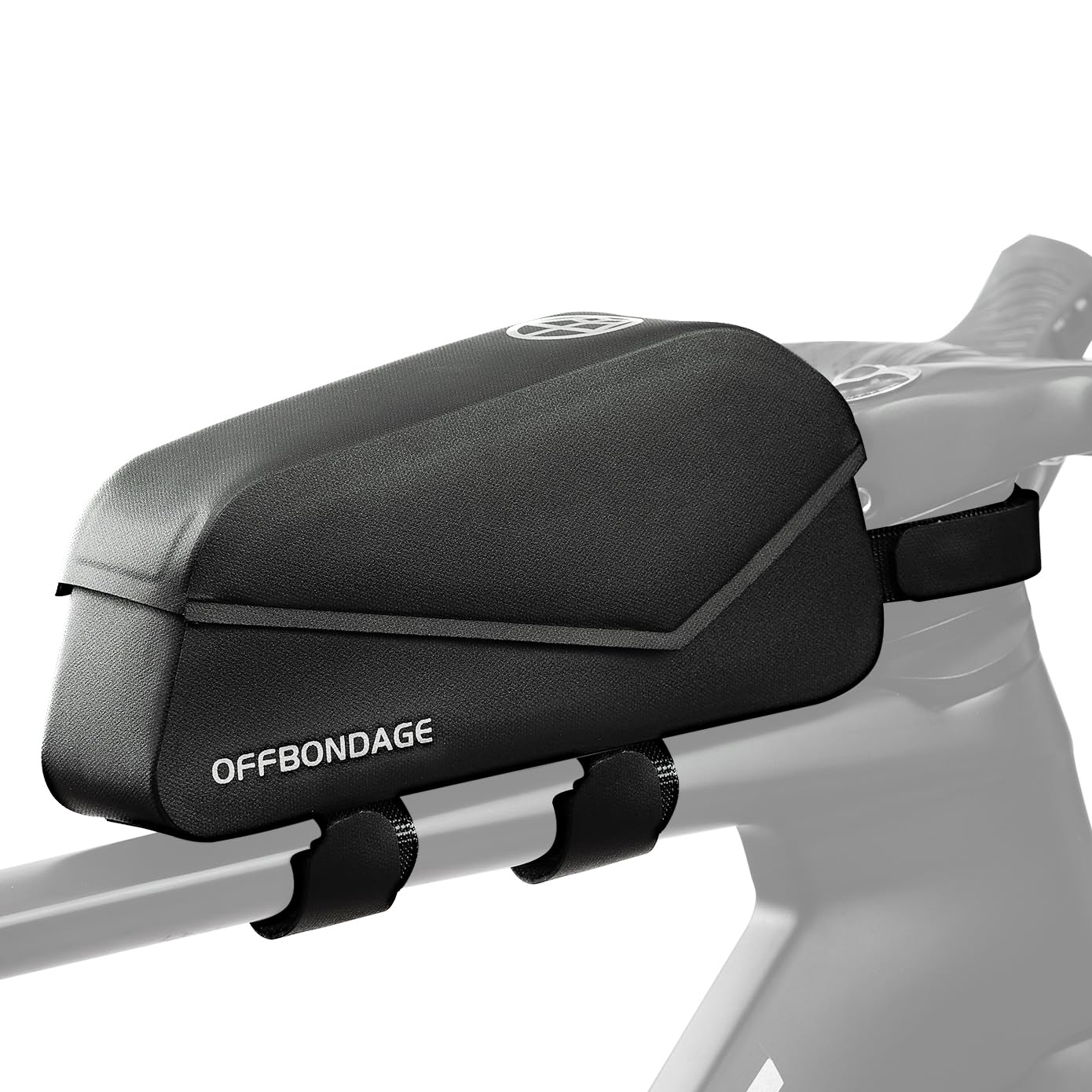 OFFBONDAGE Top Tube Bike Frame Bag Magnetic Switch Waterproof Bikepacking Bicycle Storage Bag for Gravel Road Bike (Black)