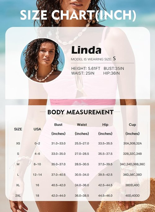 Herseas Bikini Set - U-Wire Cutout High Waisted Swimsuit | Textured 2026 Summer Beachwear