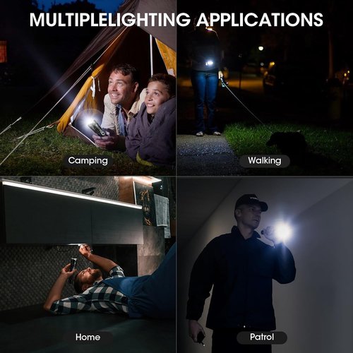 ECLINCO 3 Pack Rechargeable Flashlight High Lumens, 99,000 Lumens Super Bright LED Flashlights with Adjustable Focus, 5 Modes, IPX7 Waterproof Powerful Flashlight for Camping, Hiking, Home