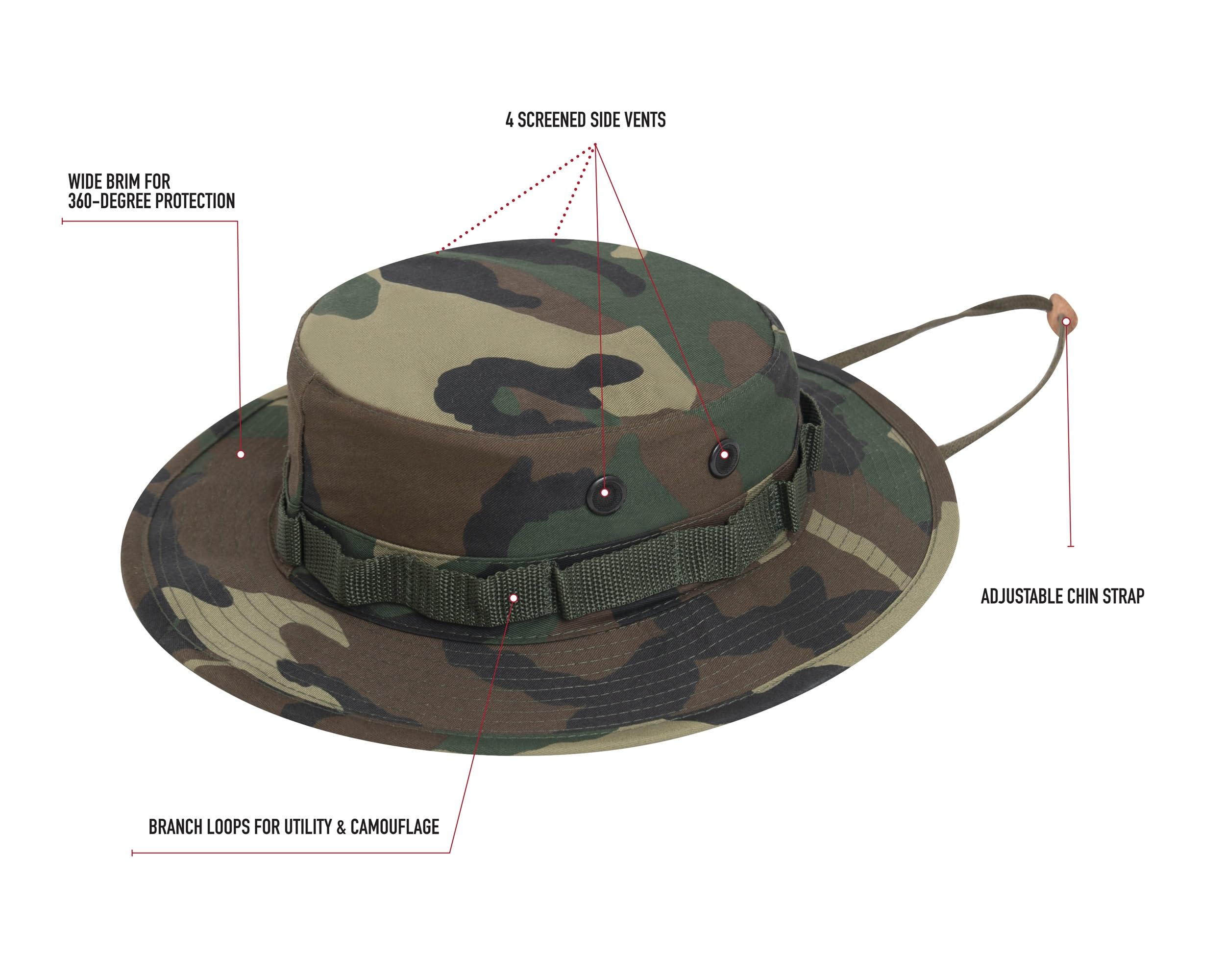 Rothco Boonie Hat - Ultimate Sun Defense for Outdoor Adventures – Tri-Color Desert Camo – 7 1/2