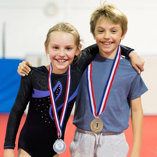 GOLDGE 18 Award Medals - Perfect for Sports, Competitions & Events - 2 Inches - Set of 18 in Gold, Silver & Bronze