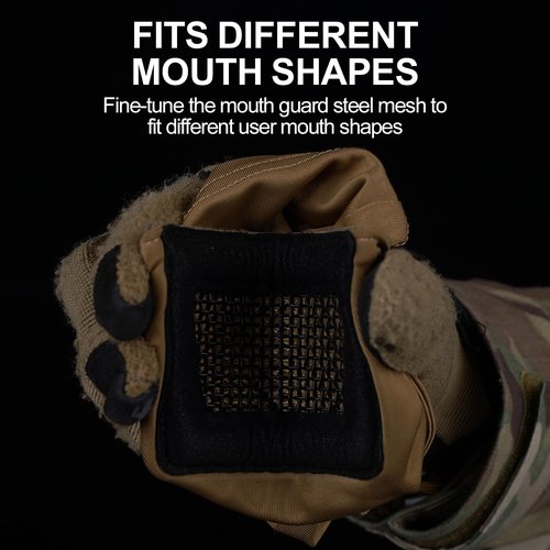 Balaclava Headwear Mesh Full Face Mask Cover Gears for Hunting Paintball Airsoft Tactical Outdoor Camo CS Motorcycle Cycling Women Men (Tan)