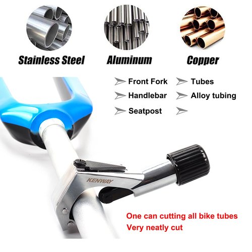 SONZUIA Road Mountain Bike Fork Steerer Seat Post Handlebar Tube Cutter Tool, Bicycle Metal Pipe Cutter Tool with 5pcs Cutter Wheels for Size 1/4"-1-5/8" (6mm-42mm)