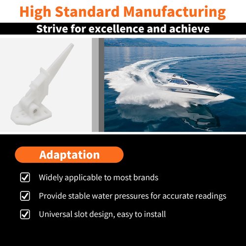 Aspaton Universal Marine Boat Speedometer Pitot Kit 80 MPH Automatic Kick-up Pitot Tube Assembly, Sea Portable Mini Tool Accessories