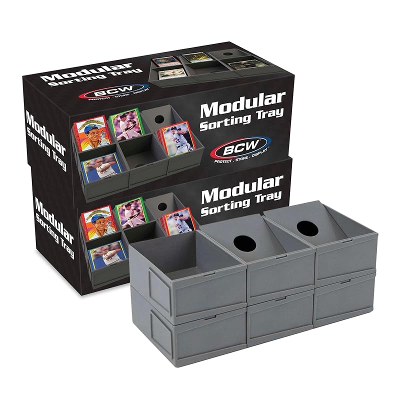 BCW Modular Card Sorting Trays, 6-Cell Grid, 2 Pack — 12 Cells Variation