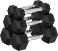 HANDBODE Hex Dumbbell Set - Rubber Encased 45-400 lb Weights | Non-Slip Handle for Secure Grip