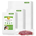 Moretoes 300pcs Vacuum Sealer Bags, 100 Gallon 11" x 16" and 100 Quart 8" x 12" and 100 Pint 6" x 10", BPA Free, Pre-cut Commercial Grade Vac Seal Meal Bags for Food Saver Storage, Meal Prep