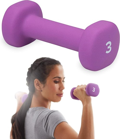 Gaiam Dumbbell Hand Weight - Neoprene Coated Free Weights for Home Gym Workouts | Strength Training