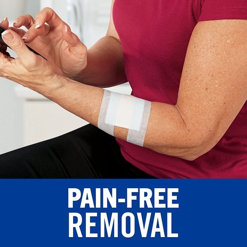 Nexcare Sensitive Skin Low Trauma Tape, 1 in x 4 yd, Pain-Free Removal, Hypoallergenic, 2 Rolls