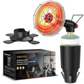 Golf Cart Heater 2 in 1 Portable Propane Heater with Self Ignition Golf Cart Cup Holder&Cylinder Base for EZGO Yamaha Club Car Most Golf Cart Tents (Fuel Cylinder not included）