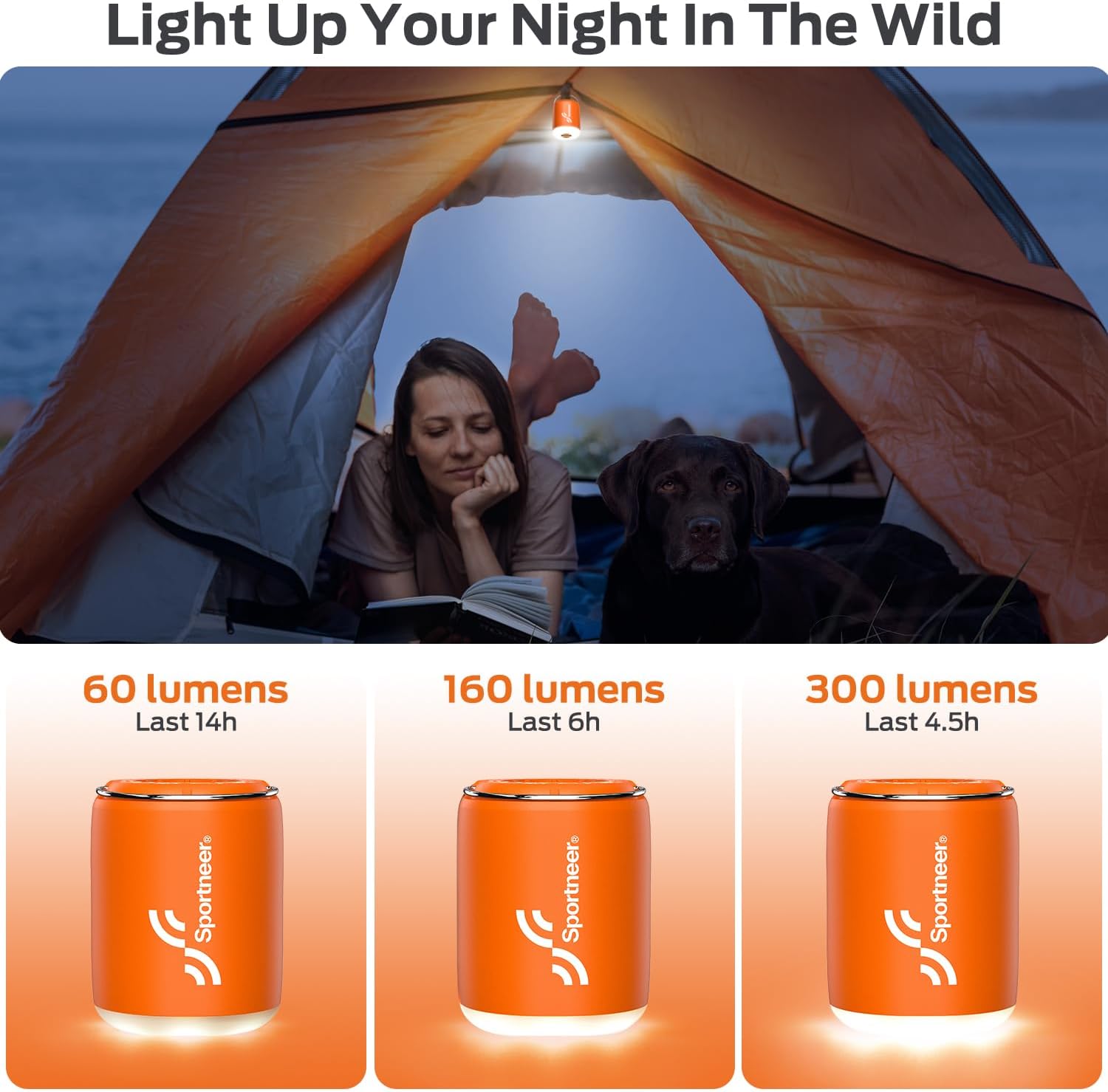 Sportneer Compass Hiking Survival Military Grade with Sighting Mirror + Tiny Portable Air Pump with Camping Light for Camping Hiking Outdoor