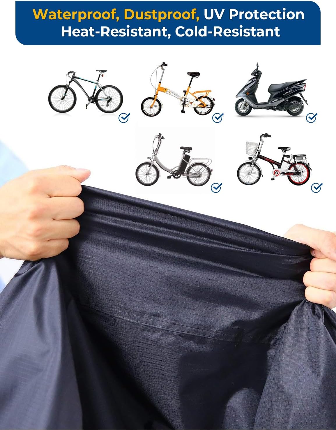 Viaky Bike Cover - 210D Nylon Waterproof Bicycle Protection | Anti-Dust, Rain & UV Shield for Mountain/Road Bikes