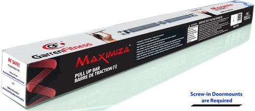 GF Garren Fitness Maximiza Pull Up Bar for Doorway - 27 to 39 Inches Adjustable Width Pullup Bar/Chin up Bar with 3 Sets of Screw-in Heavy-Duty Door-Mounts