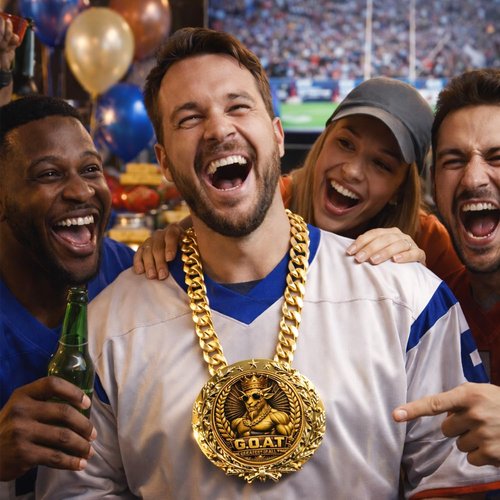 6" Muscle Goat Medal – Champion Sports Award for Football, Soccer & Basketball | Fun Trophy for All Ages