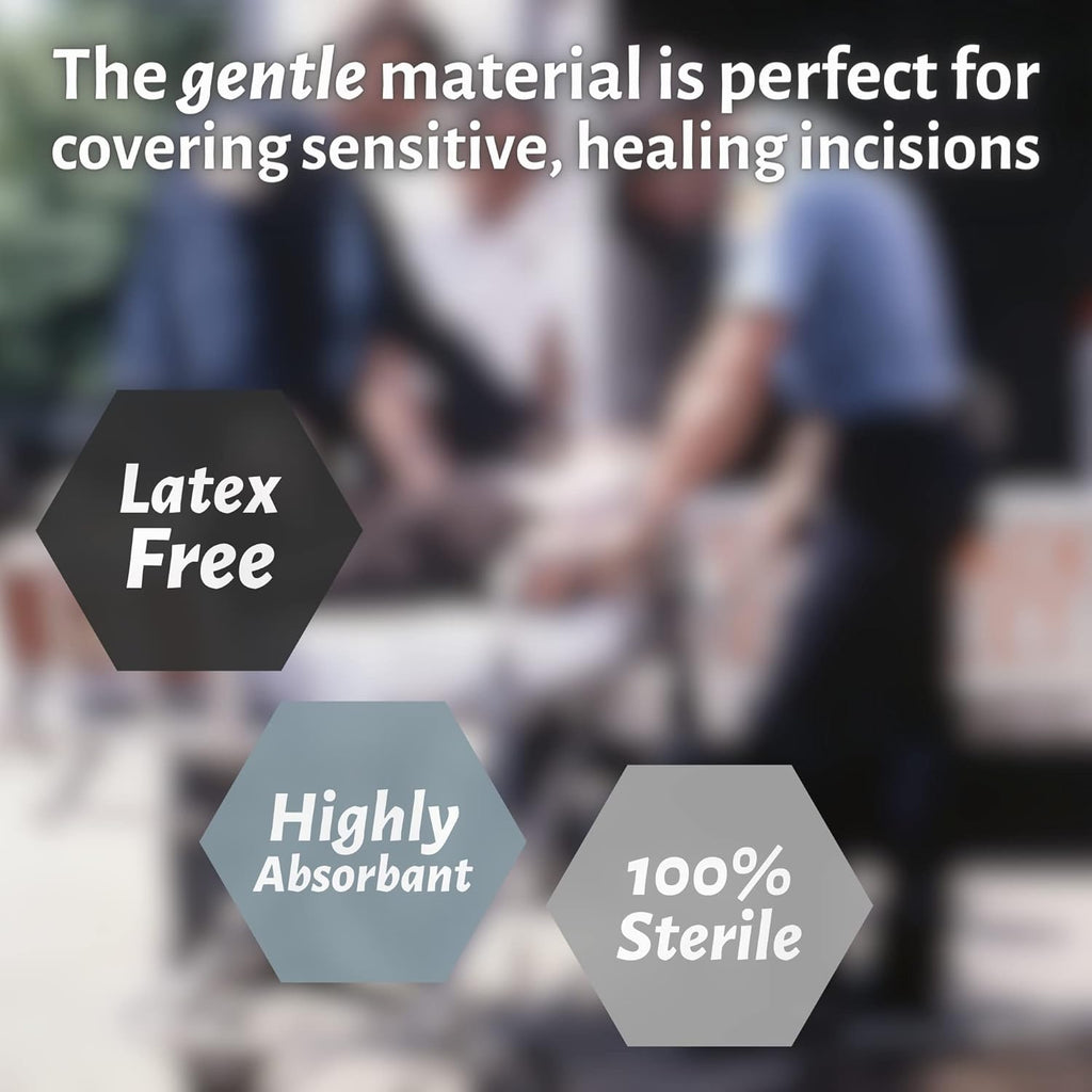 Vakly ABD Pads - Sterile 5x9 Abdominal Gauze Pads | High Absorbency Non-Adherent Wound Dressing (20 Pack)