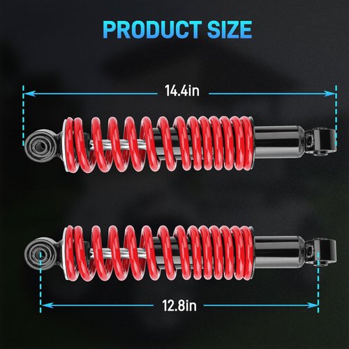 Heavy Duty with Springs Rear Golf Cart Shock Absorbers Compatible with 1995-up Yamaha Gas and Electric G14 G16 G19 G20 G22 G29 Models Replace#JN3-F2210-00 JN4-F2210-00 (Red)