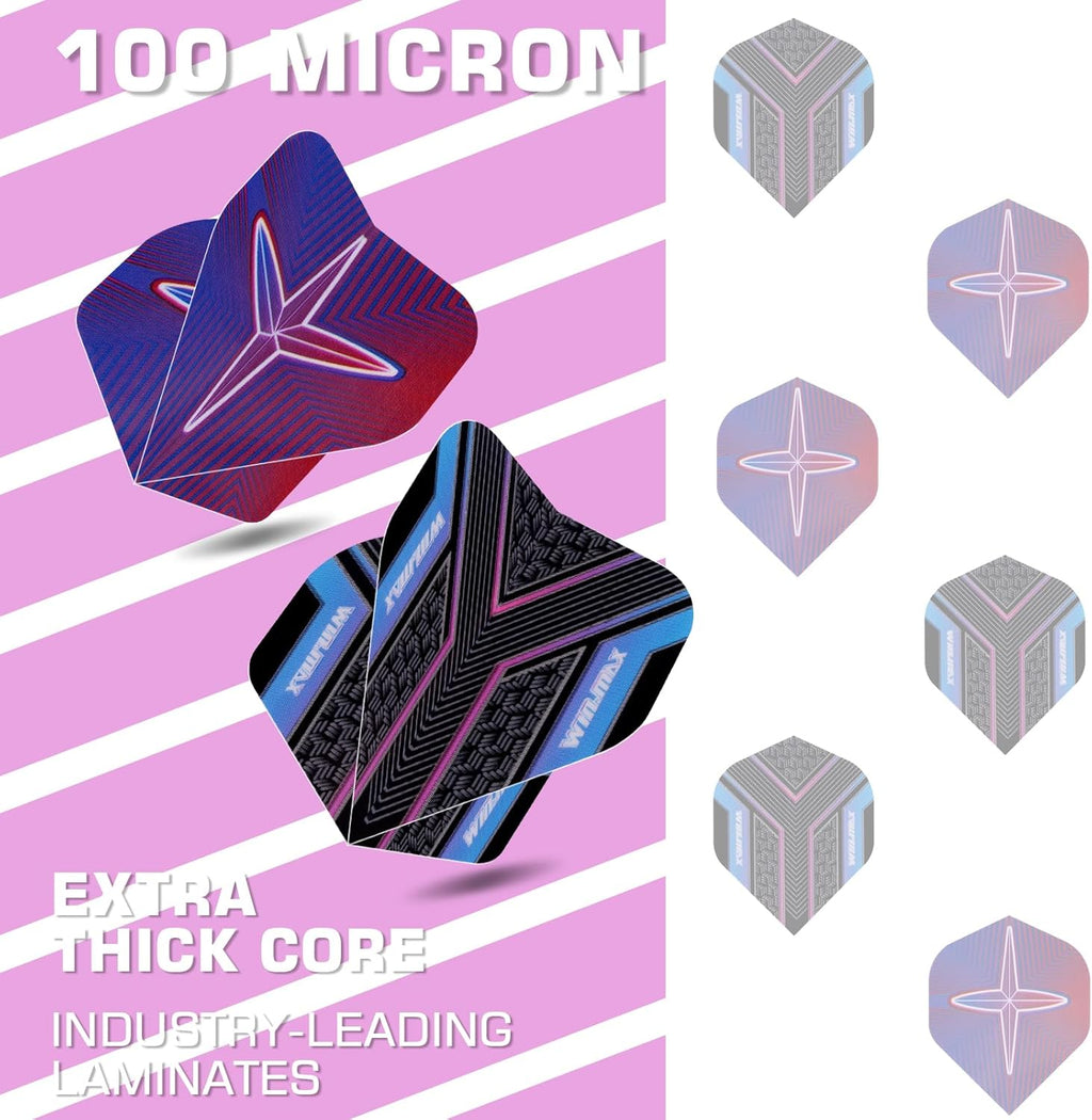 WIN.MAX Darts Metal Tip Set - Professional 90% Tungsten Steel Darts with Extra Flights | 20-28 Grams