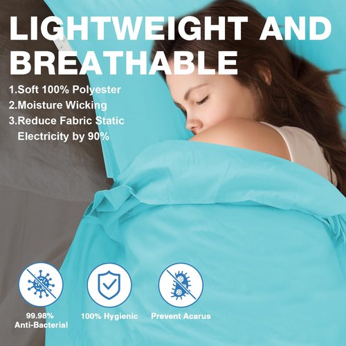 JAICOM Sleeping Bag Liner, Travel Sheets & Adult Sleep Sack, Ultralight and Portable Summer Sleeping Bag - Ideal for Backpacking, Hotels and Hostels, Business Trips, Camping