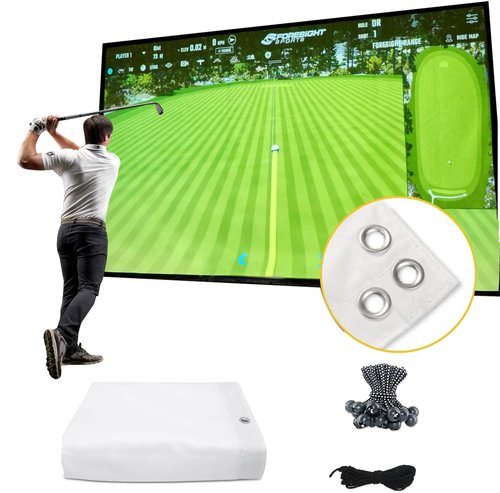 amazgolf Golf Simulator Impact Screen（118 * 78 98 * 98 118 * 118 118 * 138） for Golf Training, Indoor Golf Simulators, Washable Golf Impact Screen for Golf Practice (118 * 78inch)