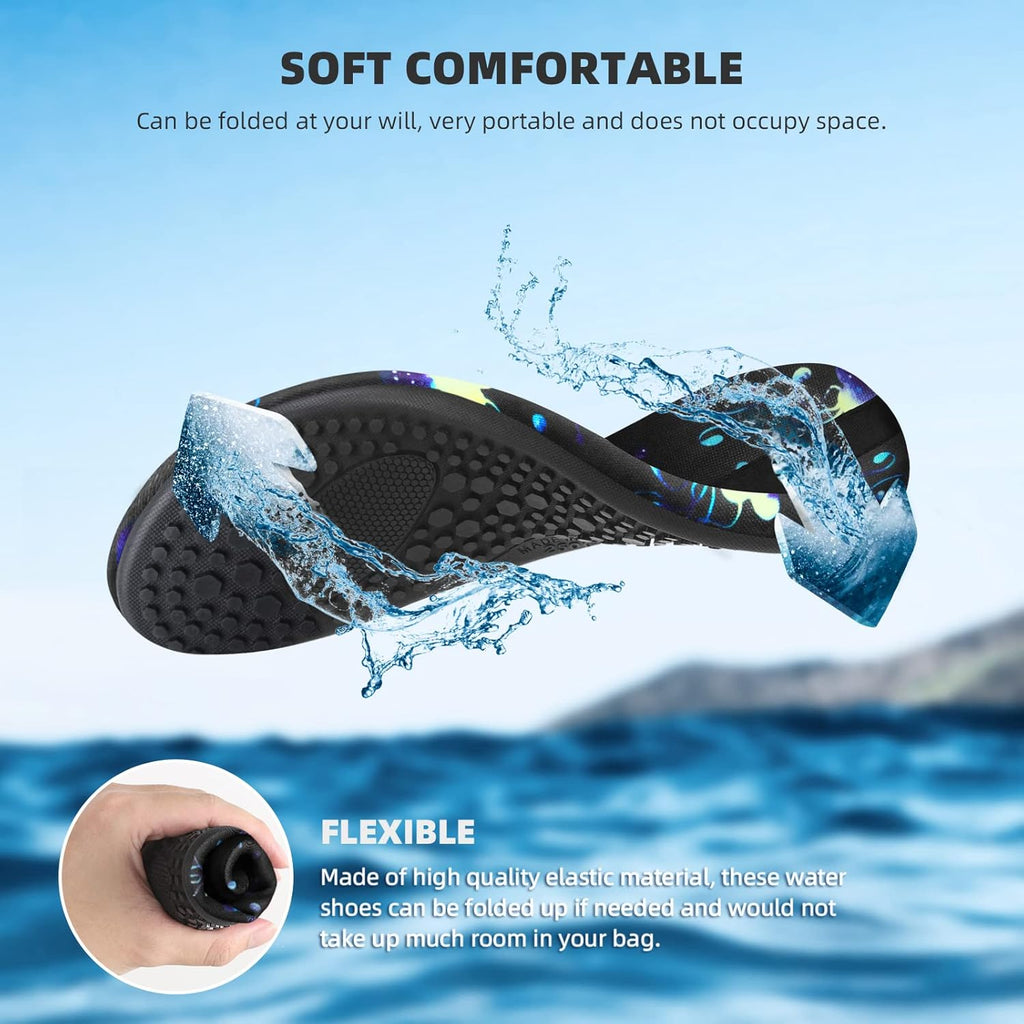 Skiennix Water Shoes - Quick-Dry Aqua Socks for Men & Women | Perfect for Beach, Pool & Yoga - Adult & Youth Sizes