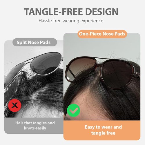 IGnaef Polarized Aviator Sunglasses for Women - Tangle-Free, UV Protection, Trendy Oversized Shades