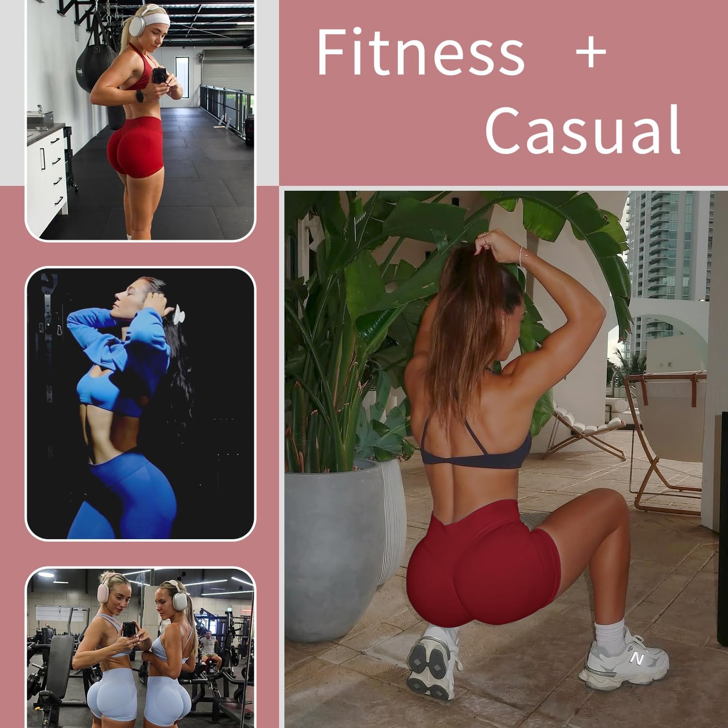 Skiennix Women’s Workout Shorts - Scrunch Butt Lifting & Tummy Control | Comfy Seamless Gym Biker Shorts