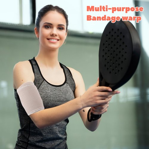 16 Pack Elastic Bandage Wrap 6 Inch Athletic Elastic Wrap Bandages with Self Closure on Both Ends Medical Bandage Wraps for Legs Knees Wrists Elbows Shoulders Ankles Berige