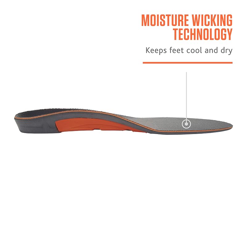 Sof Sole Men's Athletic High Arch Performance Full-Length Insole - 9-10.5 US (Variation: 9-10.5)