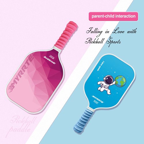 Pickle Ball Paddles Set of 2 Fiberglass Pickle Ball Racket Lightweight Honeycomb Core Unmatched Control