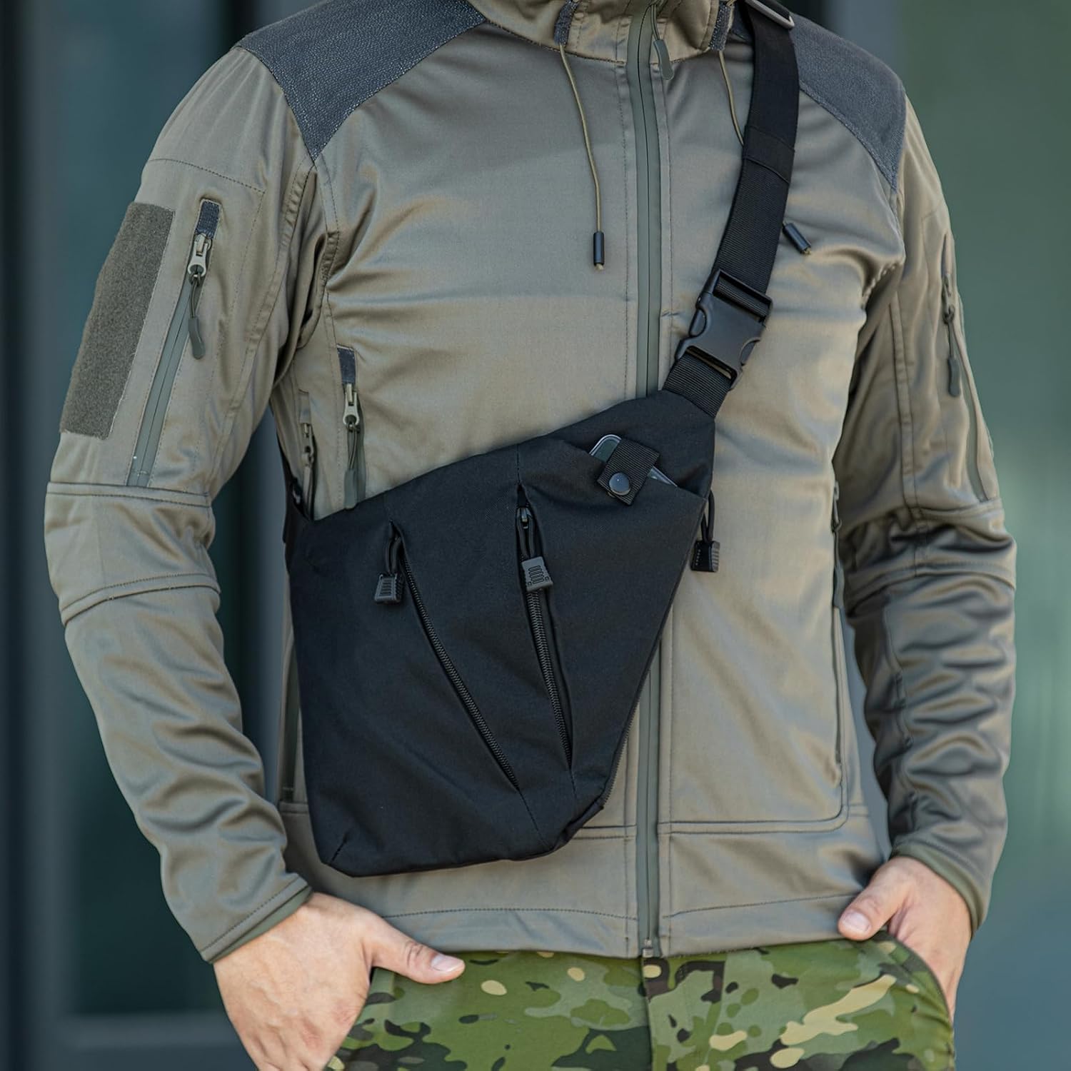 Skiennix Tactical Crossbody Sling Bag - Anti-Theft CCW EDC Carry Solution | Versatile Design
