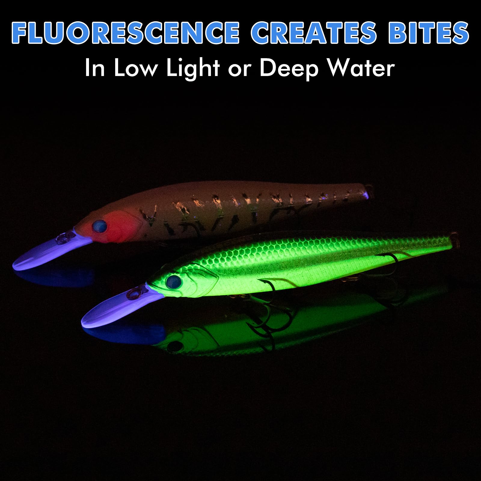 TRUSCEND Suspending Jerkbait Fishing Lures, Precision-Engineered Minnow with Sound, Flash & Irresistible Action, Cast Farther, Glow Brighter and Rattle Louder Jerkbaits for Bass Walleye Pike Catfish