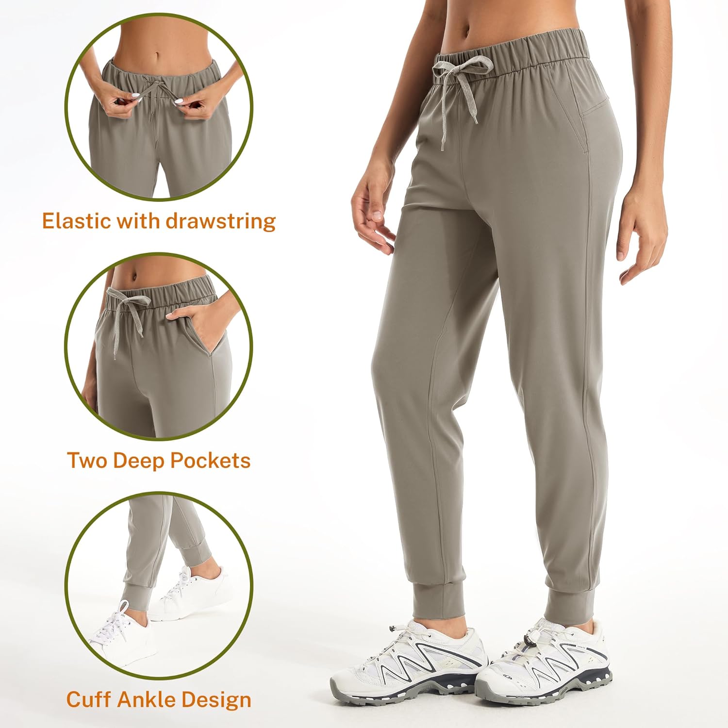 Skiennix Women's Joggers - Comfortable Tapered Sweatpants with Pockets | Casual Running Pants