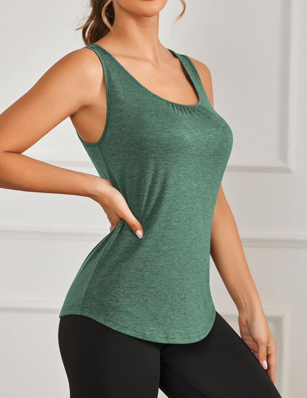 PINSPARK Women's Workout Tops - Lightweight Racerback Tank for Yoga & Gym | 2-Pack, S-3XL