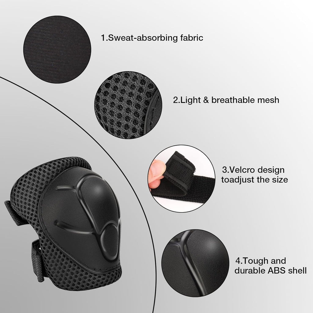 Skiennix Knee Pads Set for Kids - Protective Gear for Skating, Cycling & Rollerblading | Ages 3-10