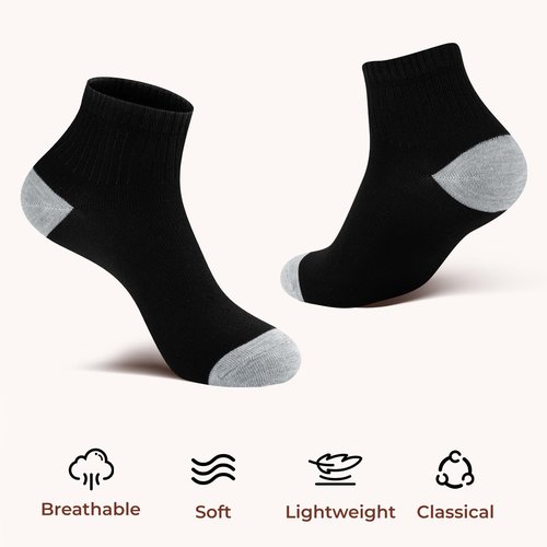 BOSSUN 20 Pairs Women's Ankle Socks Lightweight Breathable Athletic Running Quarter Socks Bulk Pack for Daily Wear