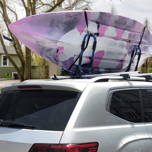 Kayak Roof Rack - J-Style Folding Racks for Car & SUV - Durable & Easy to Install