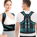 Vicorrect Posture Corrector for Women and Men: Back Support Brace Relieve Upper Back Shoulders Pain (Black, Large)