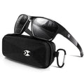 suoso Sports Polarized Sunglasses for Men: TR90 UV400 Protection Sun Glasses Womens Wrap Around Goggles for Drving Fishing Black