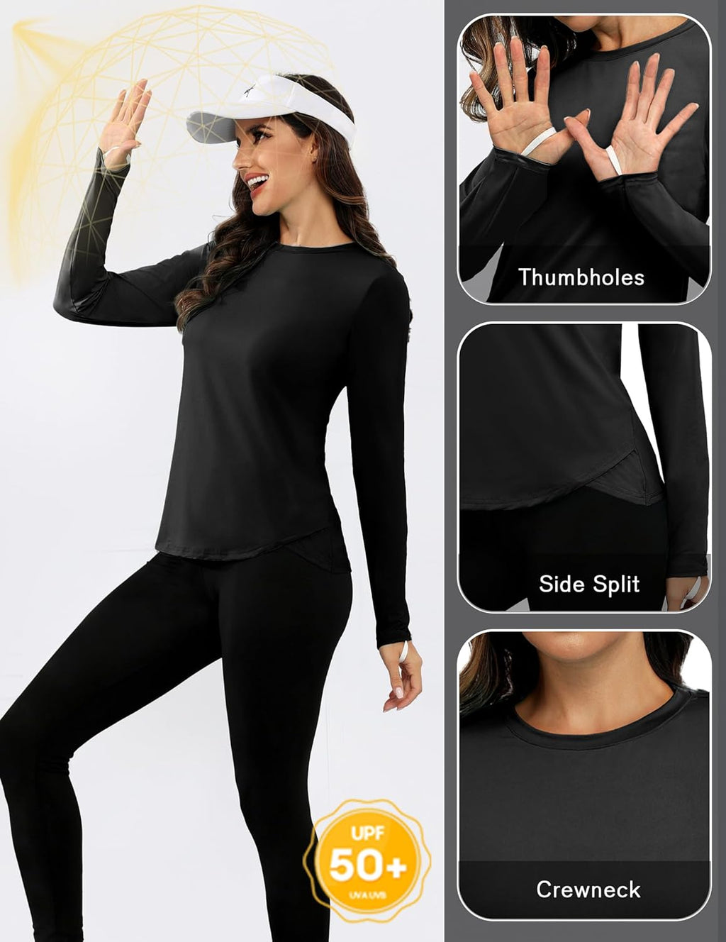 PINSPARK Women's Quick-Dry Long Sleeve Sun Shirt - UPF 50+ Protection for Outdoor Activities