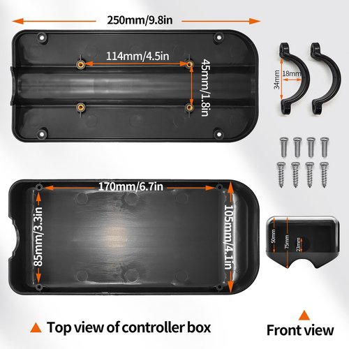 HUDAMZKY Electric Bicycle/Electric Scooter Controller Box, Eike Conversion Component, Motor Controller Box, Super Large Controller Box (Large Size: 9.8 Inches x 4.1 Inches x 2.9 Inches)