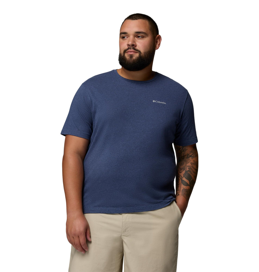 Columbia Mens Thistletown Hills Short Sleeve T-Shirt, Dark Mountain Heather, Small
